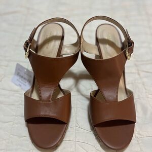 NWT, Liz Claiborne Brown Leather Sandals, Size 9.5
